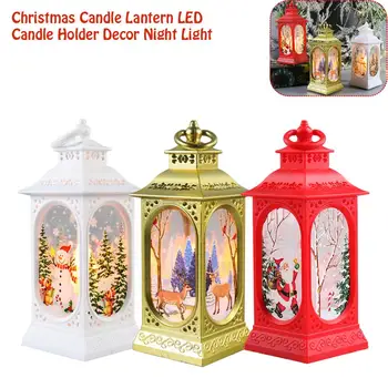 

Christmas Candle Lantern LED Candle Holder Christmas Decoration Night Light Creative Merry Christmas Gifts