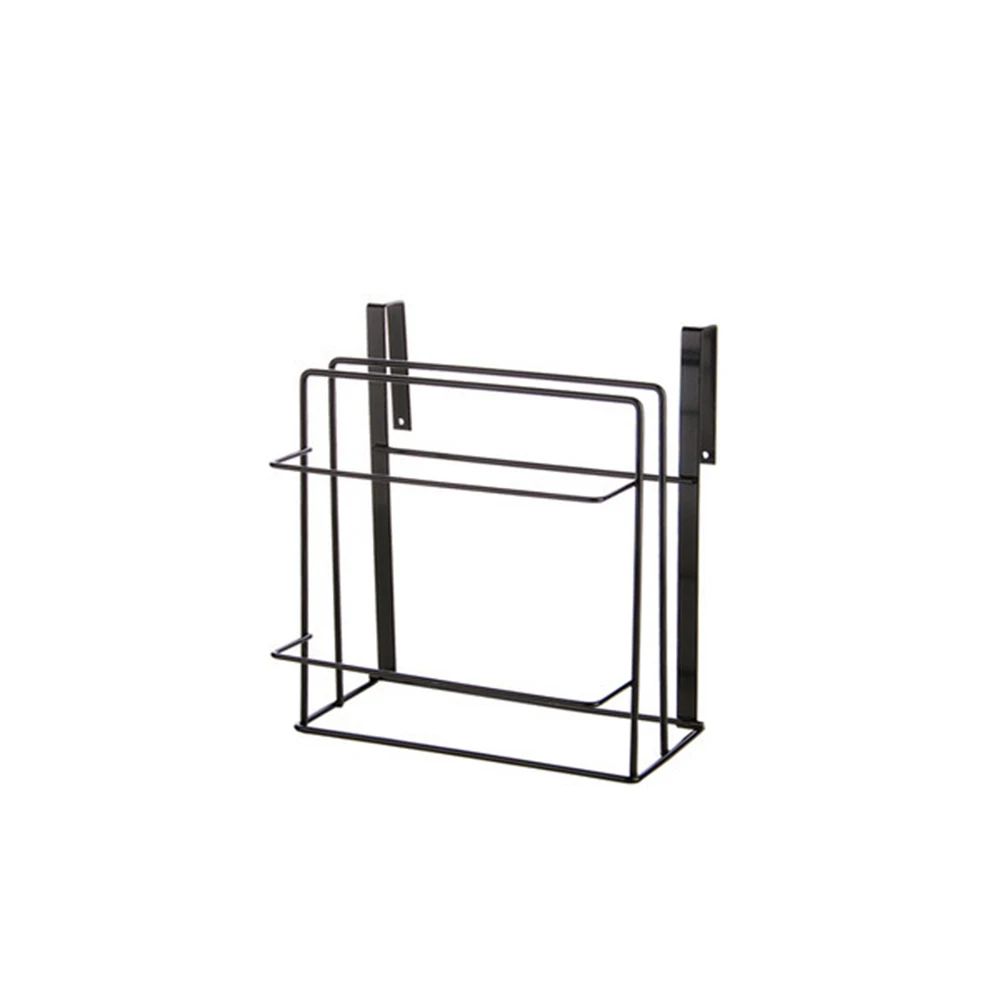 Cupboard Cabinet Door Iron Basket Towel Hanger Rack Cutting Board Holder Hanging Shelf Kitchen Space Saving Storage Organizer