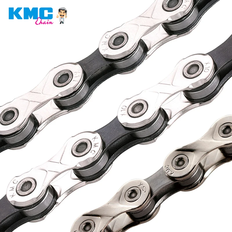 KMC, x9x10x11 speed 116maillons chain mountain bike/Road, suitable for SRAM 9s 10s 11 speed, 9V, 10V, 11 V, bicycle parts, accessories