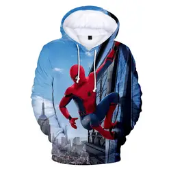 3d принт «Человек-паук», толстовки мужские, толстовки на осень-зиму брендовый пуловер с длинным рукавом в стиле «хип-хоп», толстовка с