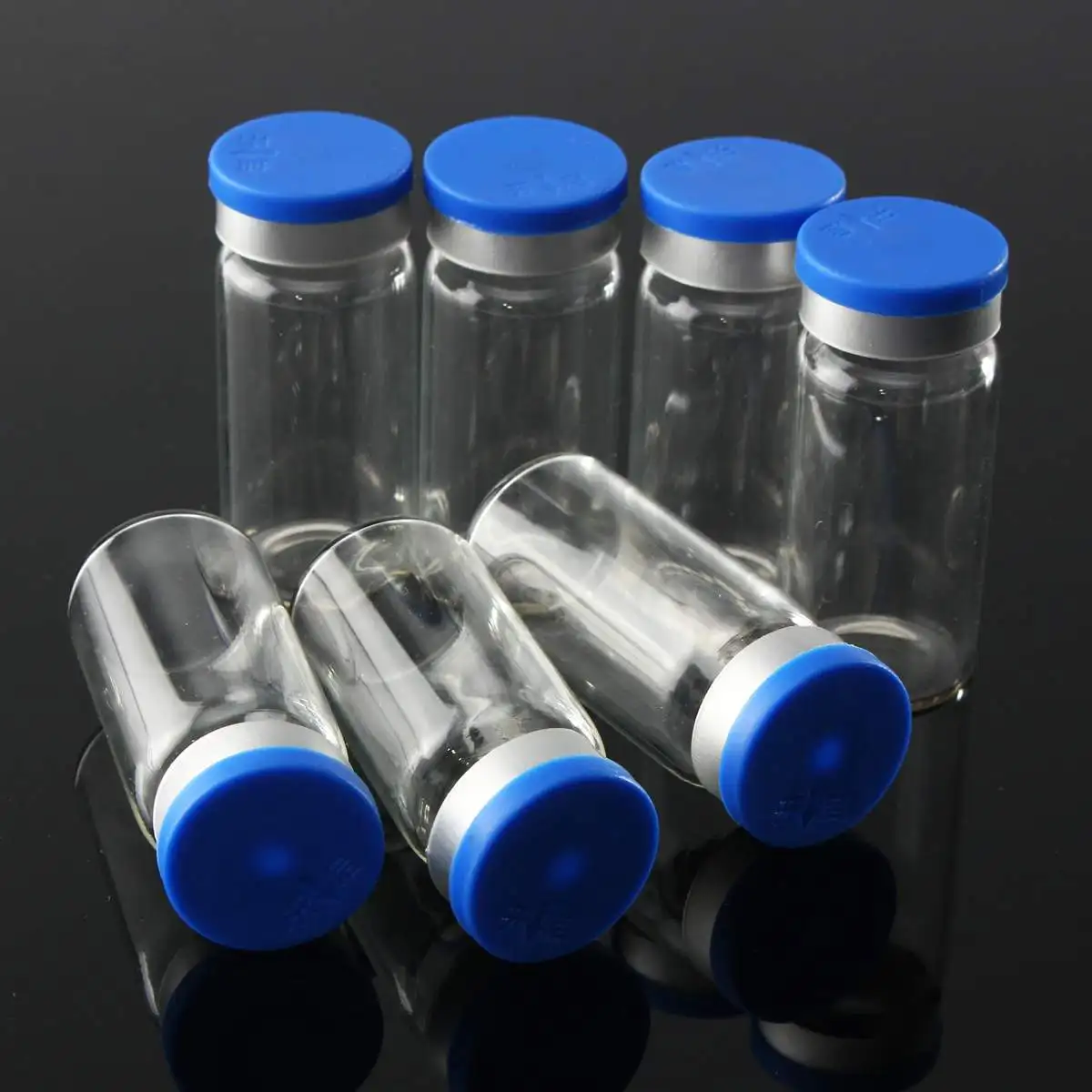 100 комплектов экспериментальные контейнеры для жидкостей 10 мл прозрачные стеклянные флаконы для инъекций/пробки с откидными крышками маленькие бутылки для лекарств