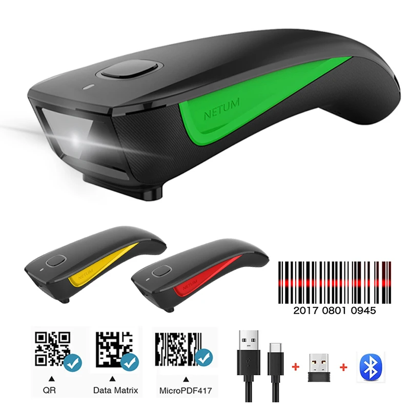 Netum C740 Pocket Qr Bar Code Reader Pdf417 Portable Wireless Bluetooth 1d  2d Barcode Scanner Support Ios Android Mobile Payment - Scanners -  AliExpress