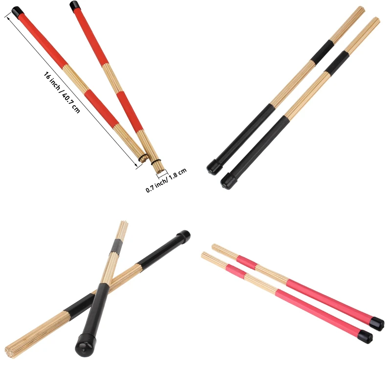 1 Pair Jazz Drum Brushes-Drum Sticks 40CM/made of bamboo