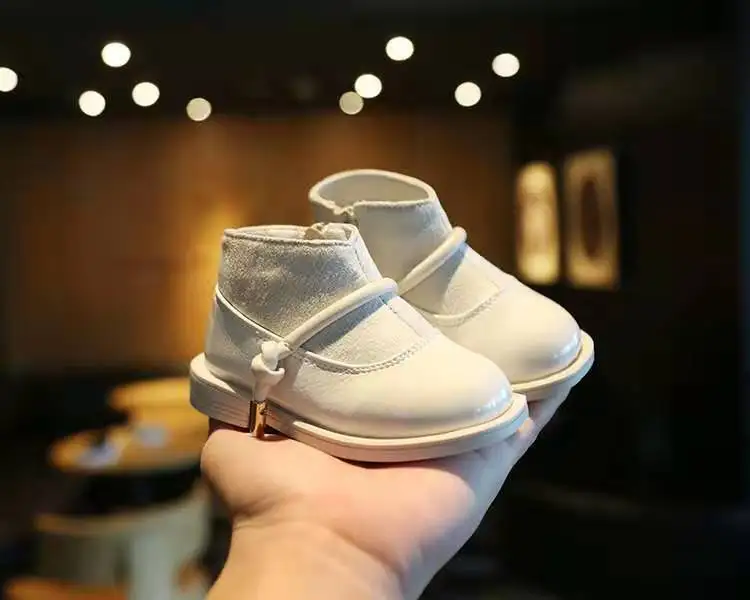 Patent PU Shining Special Girls Baby Boots Fashion Shoes Kids Winter Zipper First Walkers Prewalkers High Quality New
