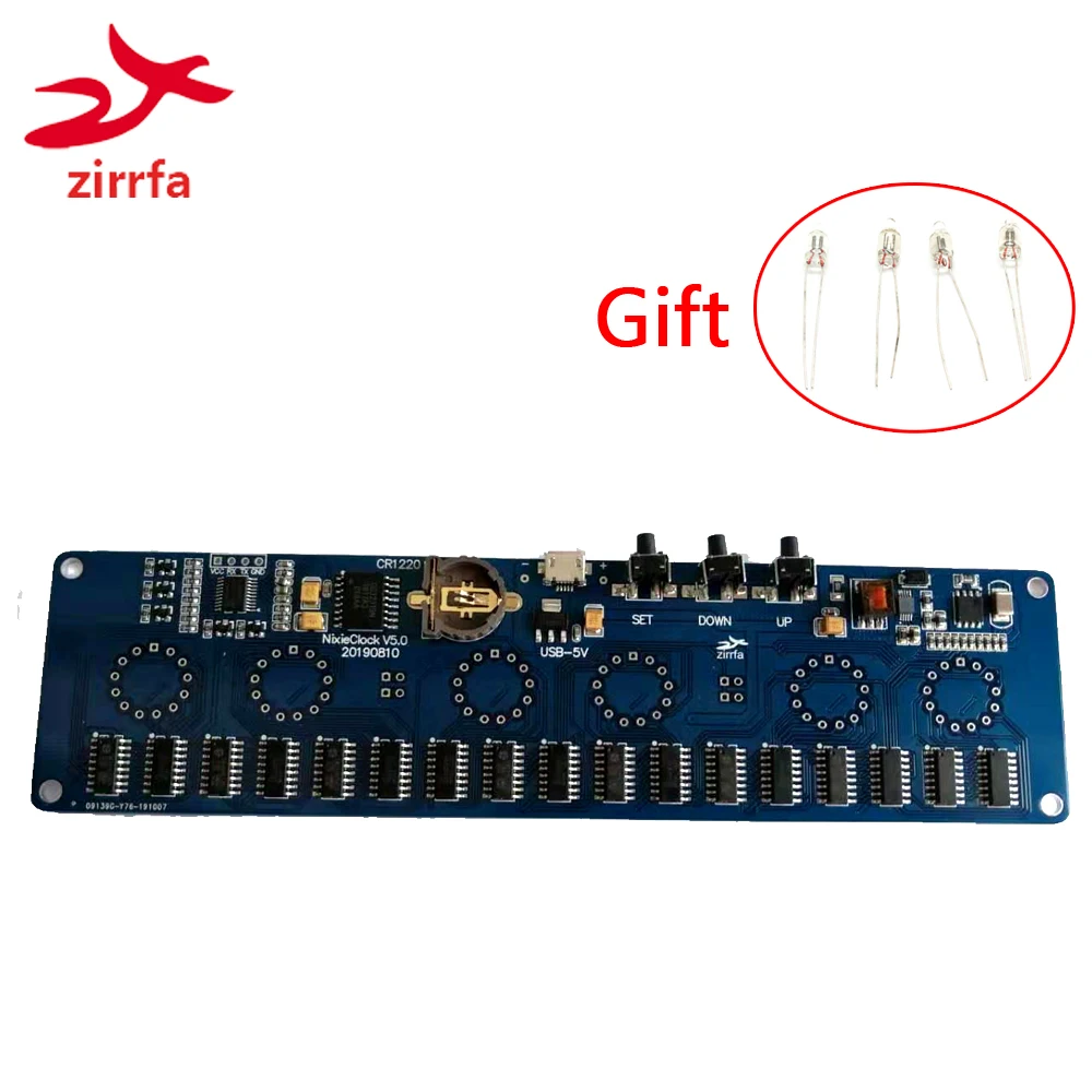 Zirrfa 5V Elektronische DIY kit in14 Nixie digitale LED uhr geschenk platine kit PCBA, Keine rohre