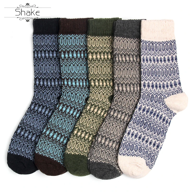 Вязаные носки на заказ для мужчин и женщин, Зимние Повседневные шерстяные теплые хлопковые рождественские носки, индивидуальный минимальный заказ