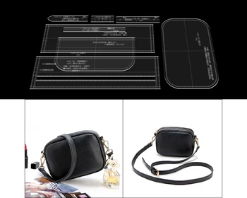 

1 Set Leather Handmade Craft Shoulder Bag Sewing Pattern Acrylic Stencil Template Sewing Accessories