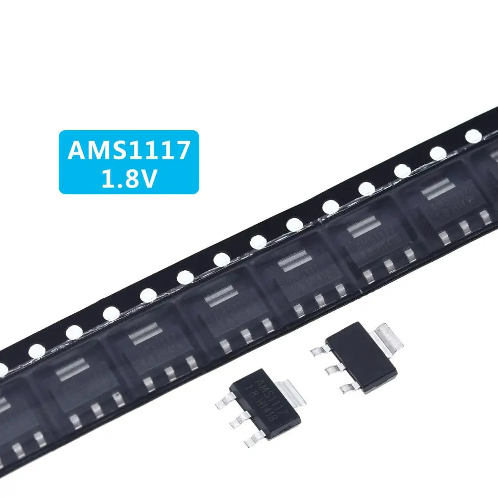 ams1117-1.8V 10 шт. AMS1117 AMS1117-3.3V AMS1117-ADJ AMS1117-1.8 AMS1117-1.2 AMS1117-5.0 AMS1117-2.5 AMS1117-3.3 AMS1117-5.0 AMS1117-1.5 - Цвет: ams1117-1.8V