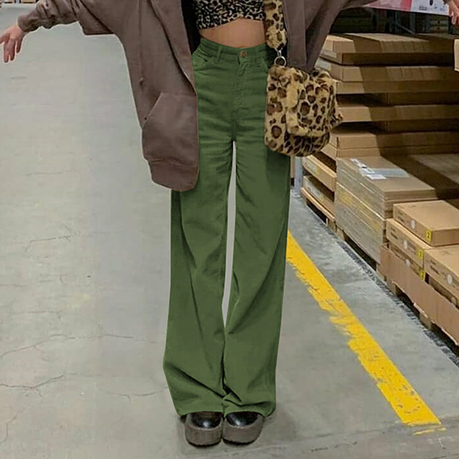 Women Casual 90s Indie Corduroy Pants 