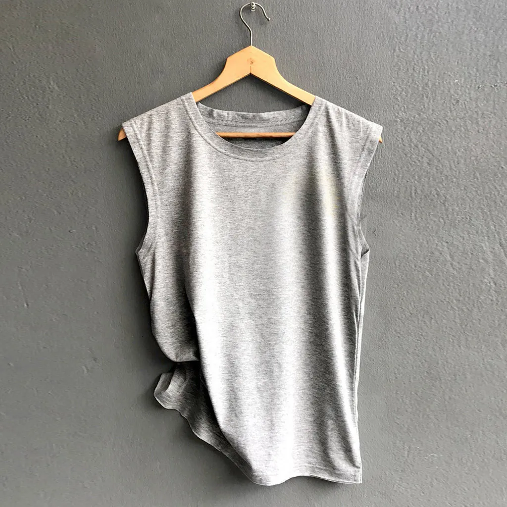 Women Blouse Solid Sleeveless Loose Tops Blouse womens tops and blouses women tops blusas mujer de moda 2019 camisas mujer NEW