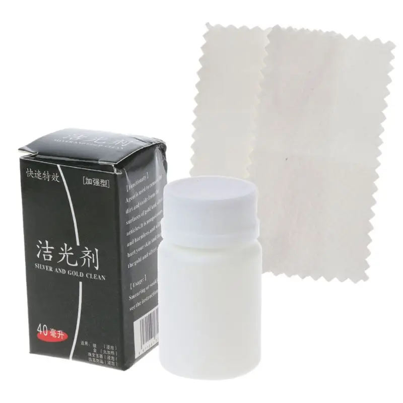 40ML Jewelry Cleaning Polishing Cloth Liquid Anti-Tarnish Gold Cleaner | Украшения и аксессуары