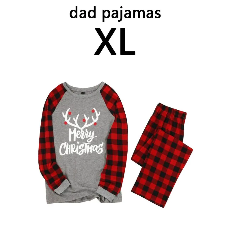 men size XL Семейные рождественские пижамы комплект для женщин для девушек и мужчин для маленьких мальчиков, одежда для сна для мамы и дочки; одежда «Мама и я» одинаковые комплекты для папы и сына, с рисунками; Прямая поставка - Цвет: men size XL