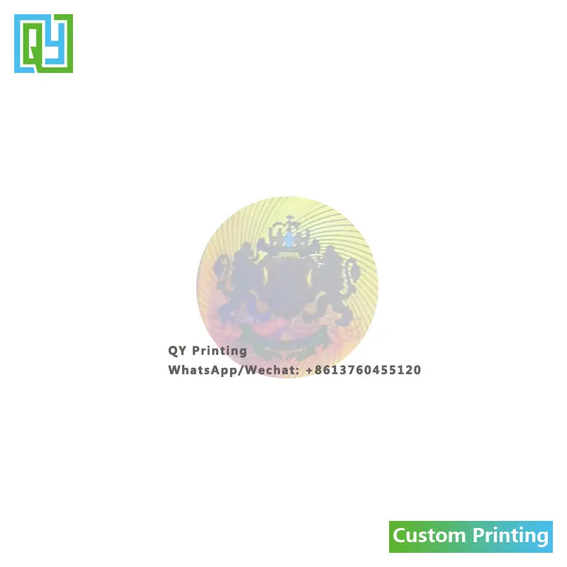 10000pcs 20x20mm Free Shipping Custom 3D Hologram Transparent Foil 3D Laserable Stickers Gold Hologram QR Code Brand Labels