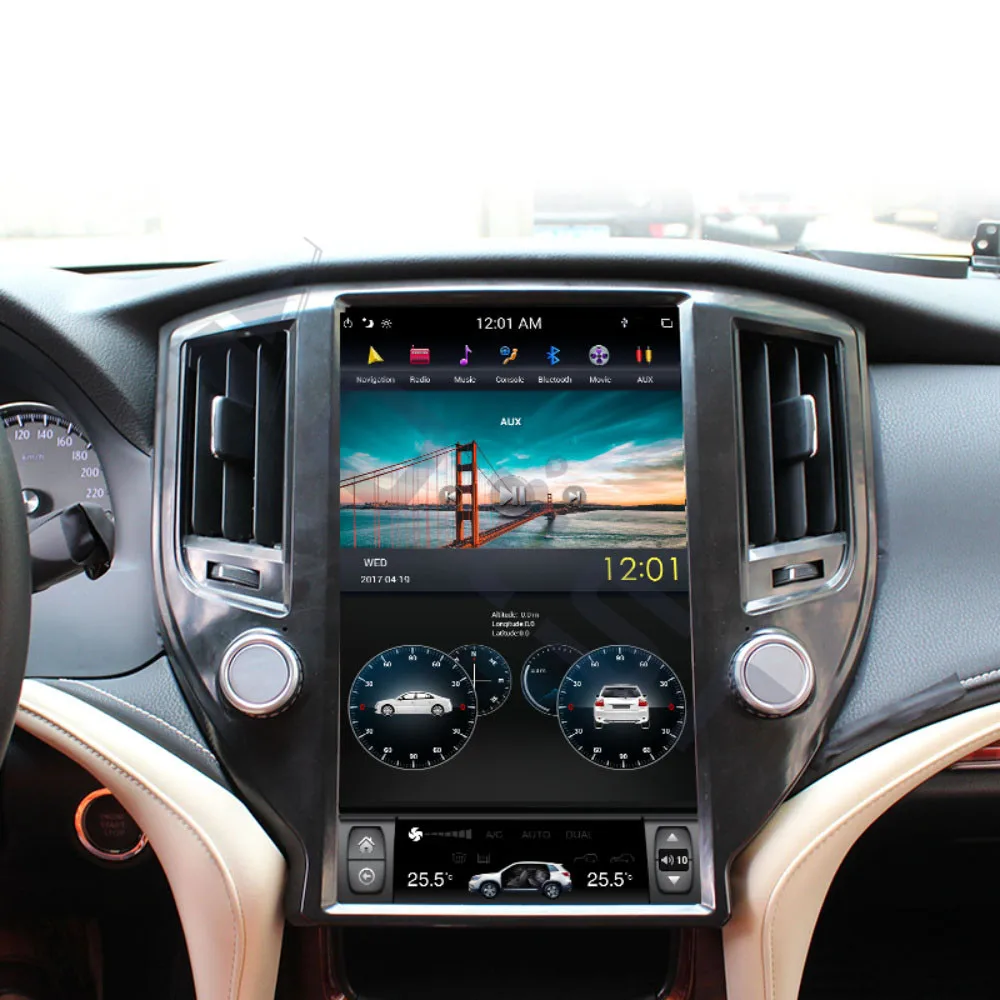 

Tesla Big Screen Style Android For Toyota Crown 2015 - 2019 Car GPS Navigation Head Unit Stereo Radio Multimedia Player Carplay