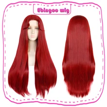 Ebingoo, винно-красный парик, Бургундия, синтетические парики для косплея, Длинные прямые парики для женщин+ парик, шапка