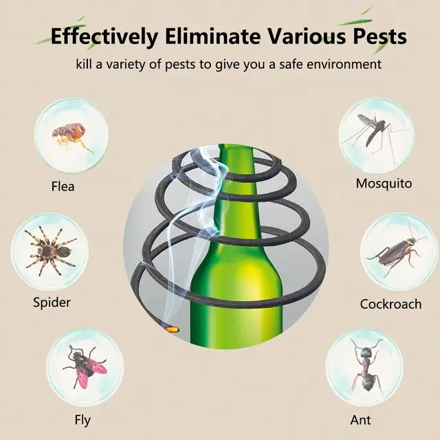 10Db/Tétel Természetes Bambuszpép Szúnyog Tekercs Szúnyogriasztó Tekercses Füstölő Égő Szúnyogok Ölése Otthoni Utazási Túrázáshoz Kempinghez - Image 3