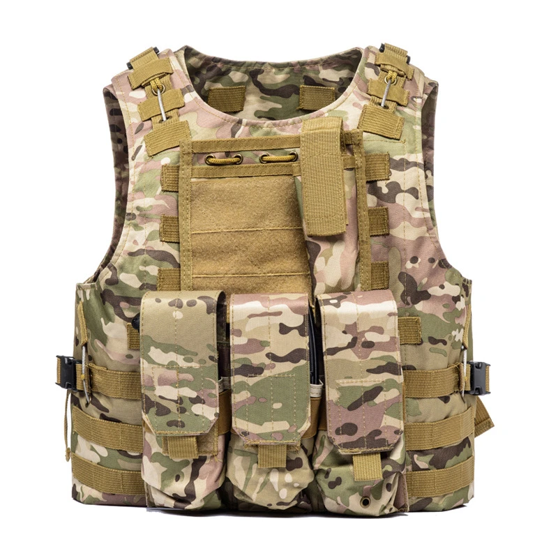 C Airsoft Military Tactical Vest Molle Combat Assault Plate Carrier Tactical Vest 7 Colors Outdoor Clothing Hunting Vest CS - Цвет: C