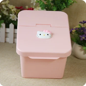 

Small Plastic Containers with Lids Cute Food Storage Container Rice Cylinder Insect-proof Moisture-proof Rice Barrel Hello Kitty