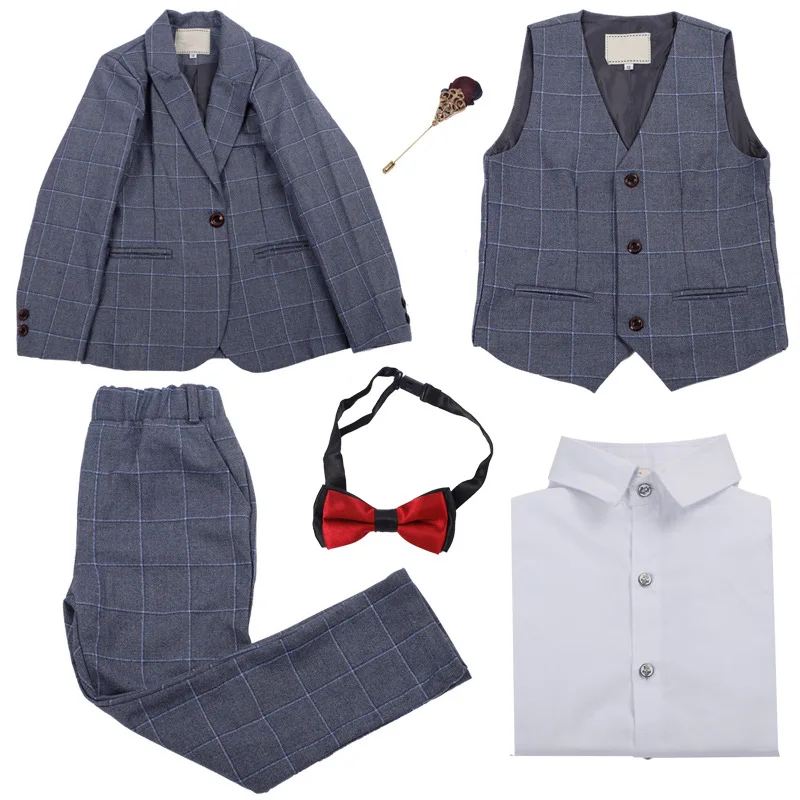 Красный Однобортные костюмы для мальчиков; Свадебный костюм; Enfant Garcon Mariage; блейзер для мальчиков; спортивные костюмы для мальчиков - Цвет: Красный