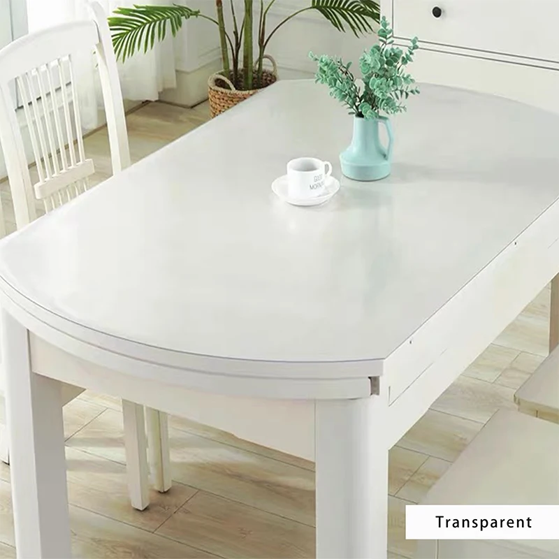 Balle Transparent Pvc Oval Tablecloth Custom Shape Table Cover