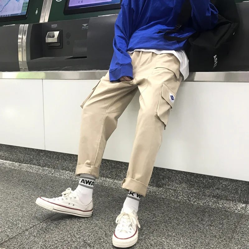 

Bib Overall Men's Popular Brand Street Fashion Hip Hop Shawn Loose-Fit Edison Straight-Cut Autumn Casual Pants Men's