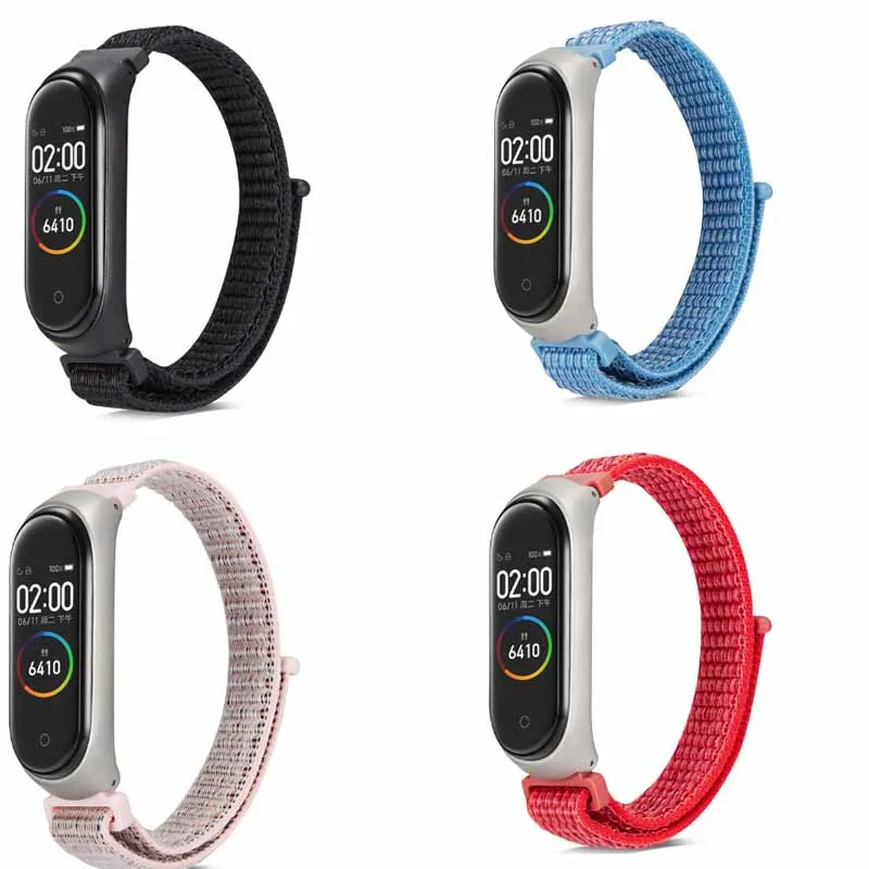 

Nylon Loop Strap For Xiaomi MiBand4 Wrist Band smart watch Mi band 4 Strap For Miband Mi Band 4 Bracelet sport loop