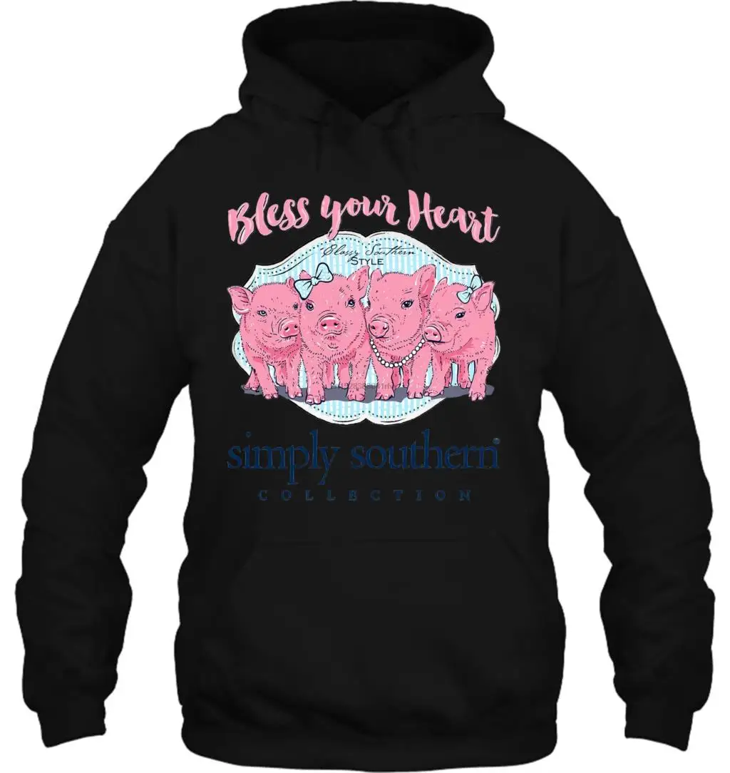 Мужская толстовка с капюшоном Bless Your Heart Simply Southern Collect's Premium Футболка женская уличная одежда