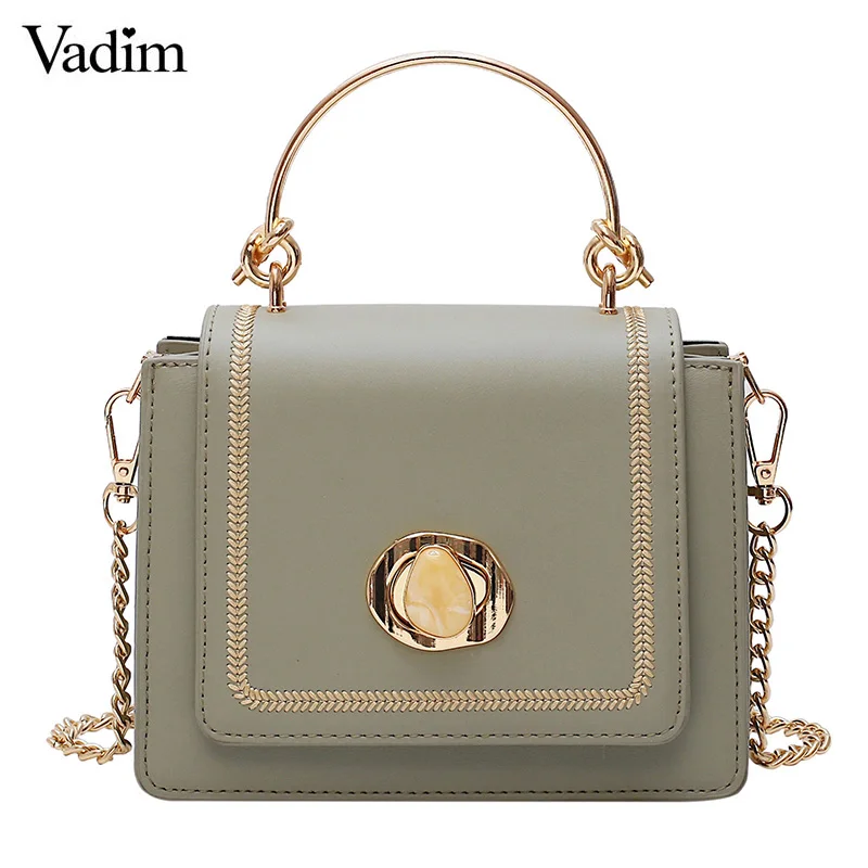 

Vadim Elegant Women Handbag Summer Female Messenger Shoulder Bag Ladies Small Flap Solid color Leather Crossbody Bags Sac A Main