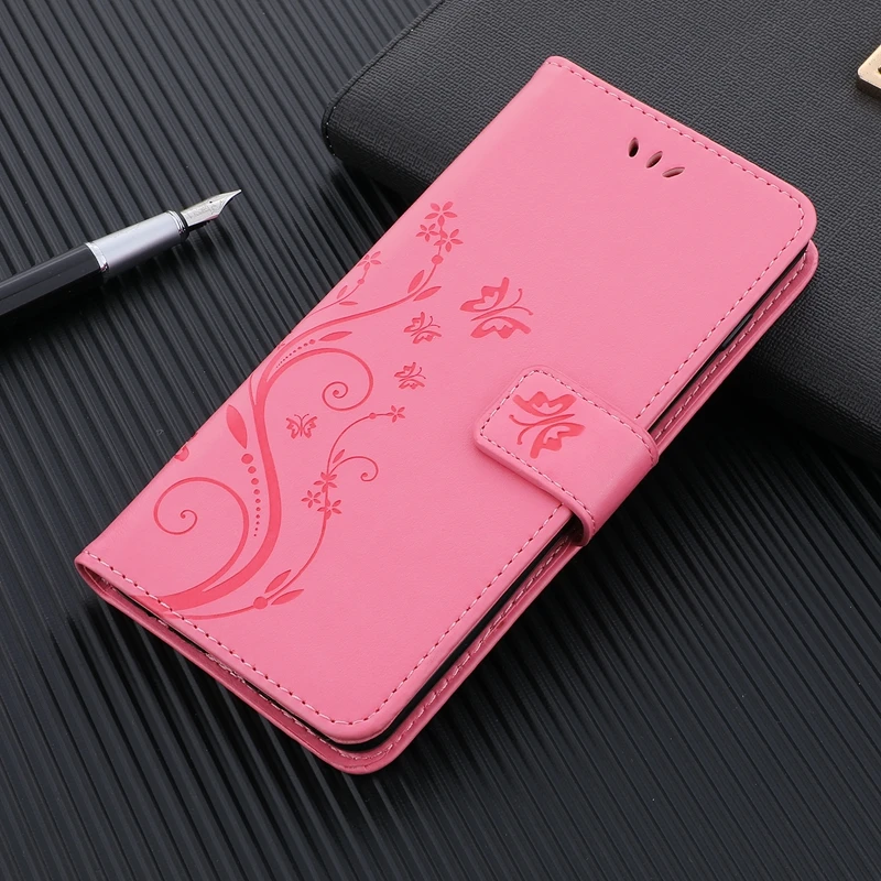 Pink Кожаный чехол для samsung Galaxy A10 A30 A50 A20 A20E A40 S10 плюс S8 S9 S10e S6 S7 край A6 A7 A8 J4 J6 Чехол-бумажник с откидной крышкой - Цвет: Pink