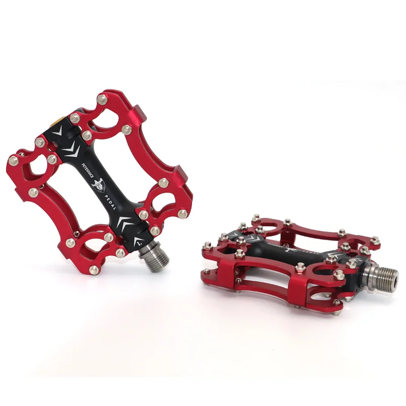 3 Bearings Mountain Bike Pedals Platform Bicycle Flat Alloy Pedals 9/16" Pedals Non Slip Alloy Flat Pedals|Bicycle Pedal| - AliExpress
