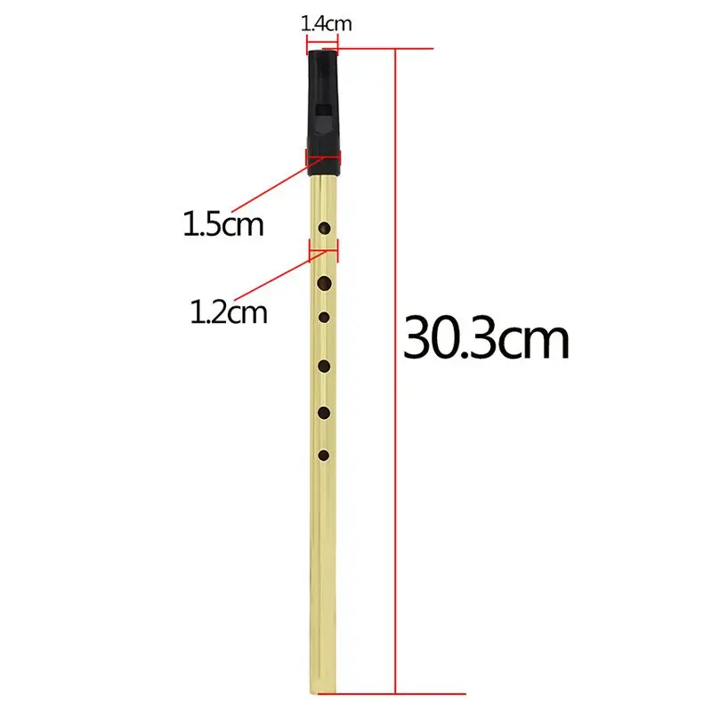 Ирландский свисток ирландская Флейта свисток оловянный свисток ключ D Пенни свисток 6 отверстий флейта Chanter Мини карманный музыкальный инструмент золото