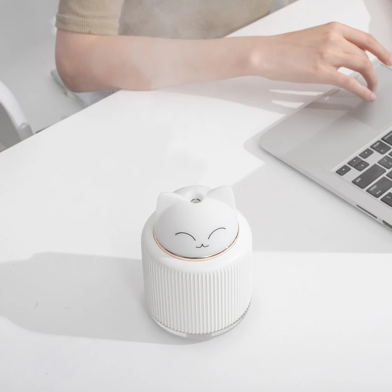 300ML USB Humidifier Ultrasonic Air Humidifier Essential Oil Diffuser with LED Night Lamp Gift Electric Aroma Air Home Car Humid