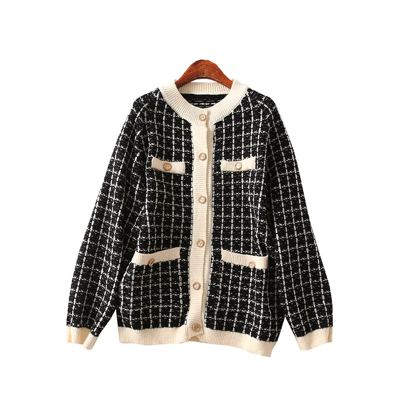 

One's Versatile Graceful Loose-Fit Slimming Pattern Knitted Cardigan Coat Women's Entity