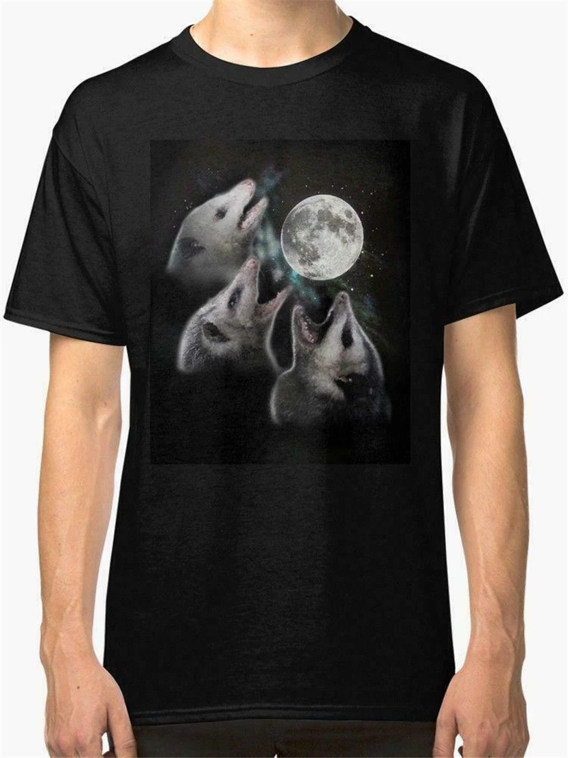 3 Opossum Moon Мужской Черный Размер S до 2Xl США Размер S до 3Xl футболка En1 цветная футболка