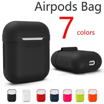 

Soft Silicone Cases For Apple Airpods 1/2 Protective Bluetooth Wireless Earphone Cover For Apple Air Pods Charging Box Bags