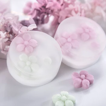 

SJ 3D Cherry Soap Mold Silicone Soap Making Molds Cute Flower Round Resin Mould for DIY Home Handmade Craft
