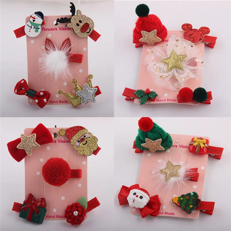 Детские повязки на голову для девочек; Рождественский бант для маленьких девочек; заколка для волос с героями мультфильмов; заколки для волос; аксессуары; Infantil 30DE22