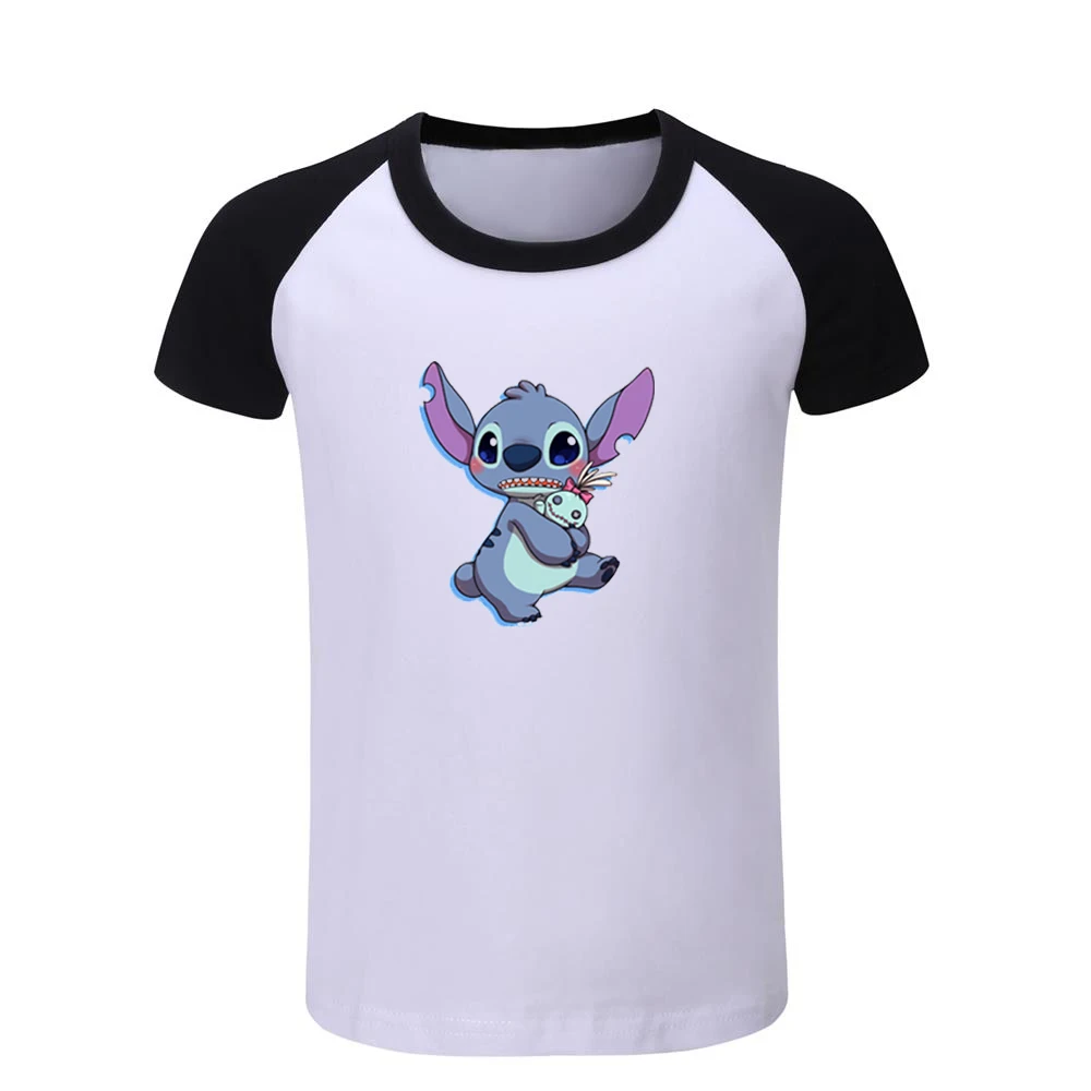 Милые Lilo& stitch семья Охана узор Детские футболки с графическим принтом Рождественский подарок с коротким рукавом для мальчиков и девочек - Цвет: JeKCB691D