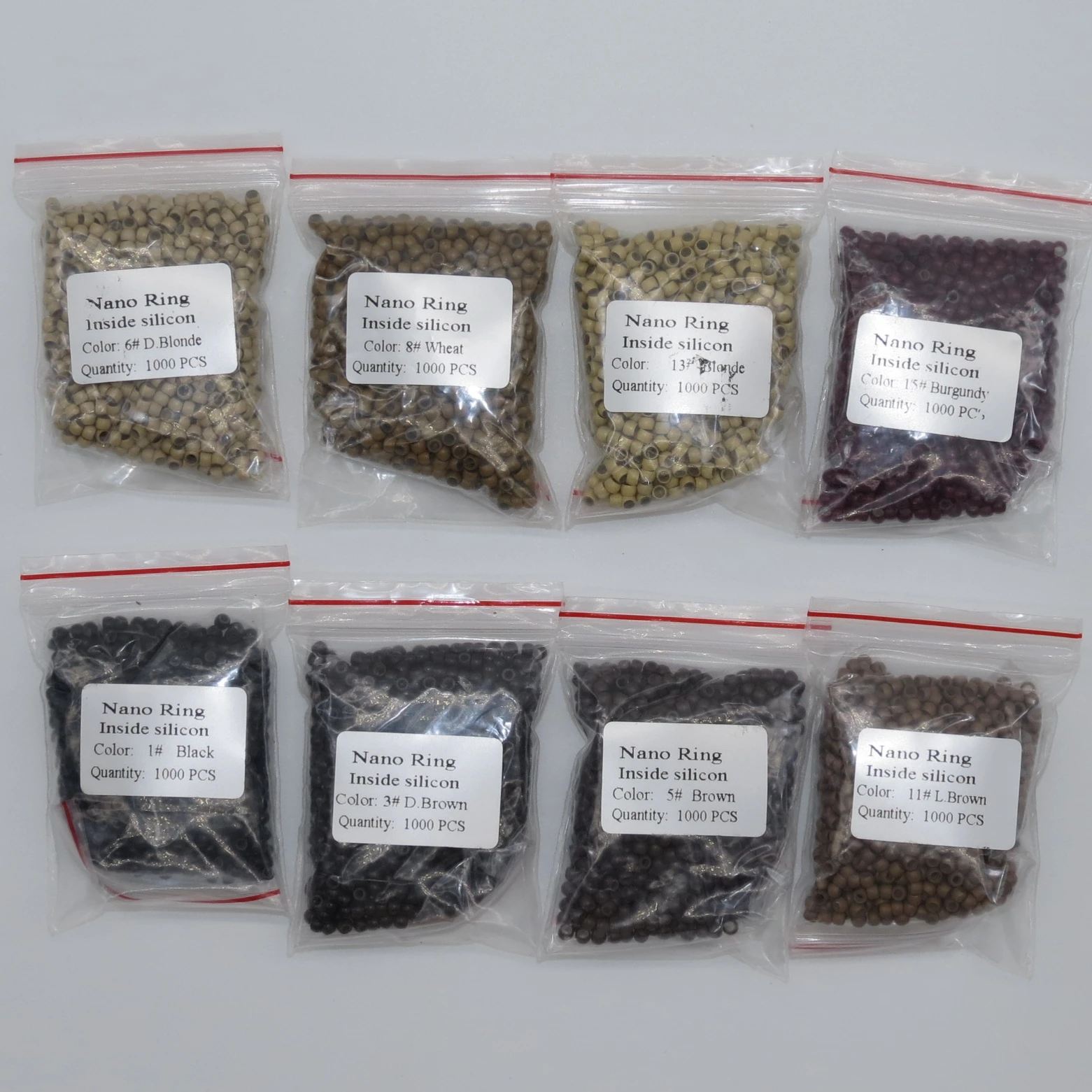 1000개/봉지 3.0mm 실리콘 나노 링 마이크로 링/비즈 팁 헤어 익스텐션 도구