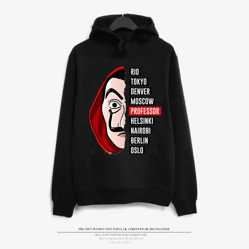 La Casa De Papel женские толстовки с принтом, осень, свободные уличные толстовки с капюшоном, женские повседневные толстовки с длинным рукавом House Of paper