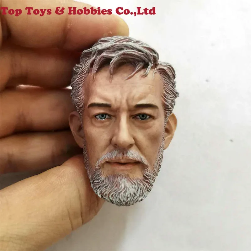1/6 масштаб старый джедай МАСТ Obi-Wan Kenobi голова скульптурная фигурка ПВХ головная игра 12 "экшн фигурка коллекция модели игрушек для коллекции