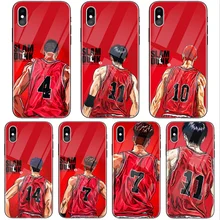 Slam Dunk Tempered Glass iPhone Xs Max Cases SLAM Dunk Design Printing Shockproof Anti-Scratch Soft Silicone TPU Cover. dunk 1939