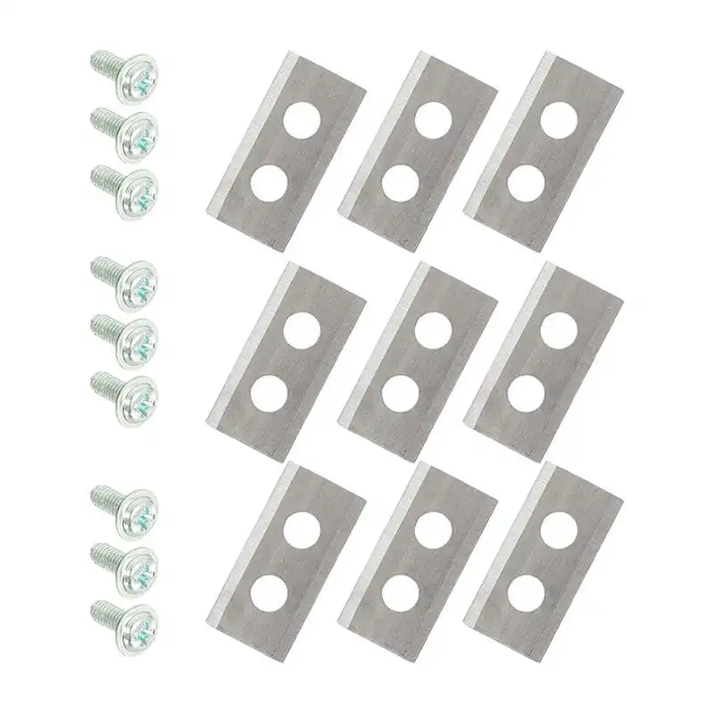

9X Stainless Steel Mower Blade Replacement+Screw for WORX LANDROID 36x18x1mm