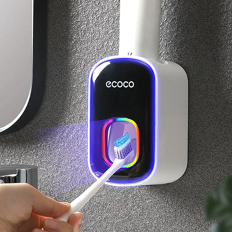 

Wall Mount Automatic Toothpaste Dispenser Bathroom Accessories Set Toothpaste Squeezer Dispenser Bathroom Toothbrush Holder Tool