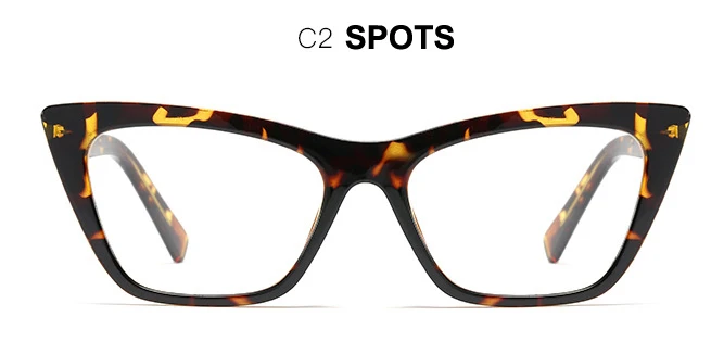 MIZHO брендовая дизайнерская полосатая винтажная оправа для очков Женская оптическая модная прозрачная трендовая оправа для очков кошачий глаз Дамская TR90 - Цвет оправы: PGJ142 spots