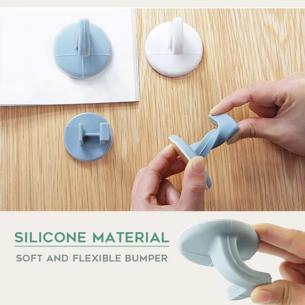 2PCS Home Door Lock Protective Pad Silicone Door Handle Anti-Collision Stickers Doorknob Back Wall Protector Savior Crash Pad
