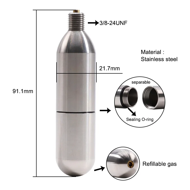 16g Co2 Cartridge Dimensions