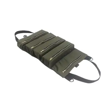 

Multi-purpose Tool Roll Up Canvas Storage Bag Key Pouch Car Hang Zipper Carrier