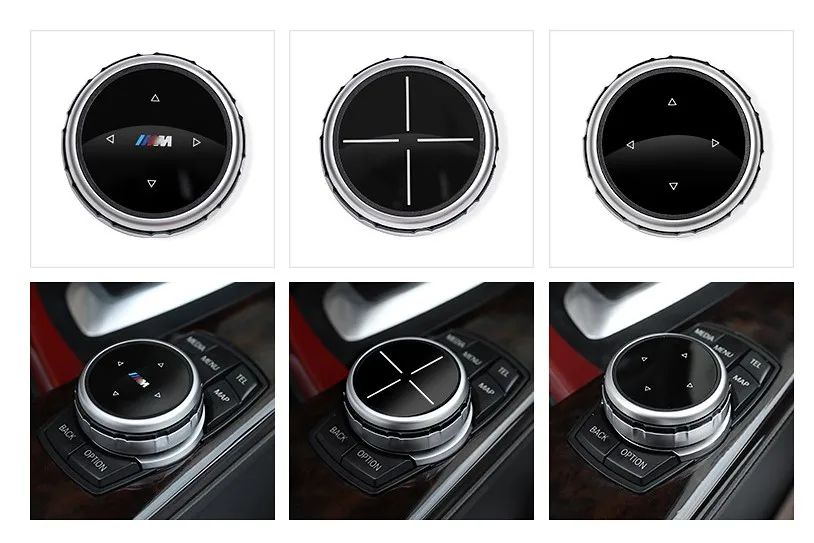 

Original Car Multimedia Buttons Cover iDrive Stickers for BMW 1 2 3 5 7 Series X1 X3 F25 X5 F15 X6 16 F30 F10 F07 E90 F11 M logo