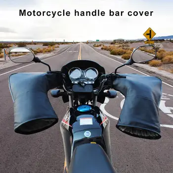 

Winter Motorcycle Handlebar Gloves Thermal Windproof Waterproof With Reflective Strip Warm Motorbike Handle Bar Hand Cover Muffs